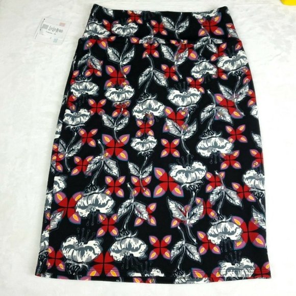 NWT LulaRoe Cassie Skirt Womens Size Medium Multicolor Stretch - Picture 5 of 6